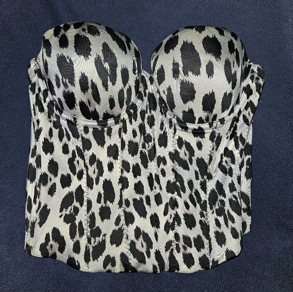 Victorias Secret Leopard Print Bustier Top 34D
